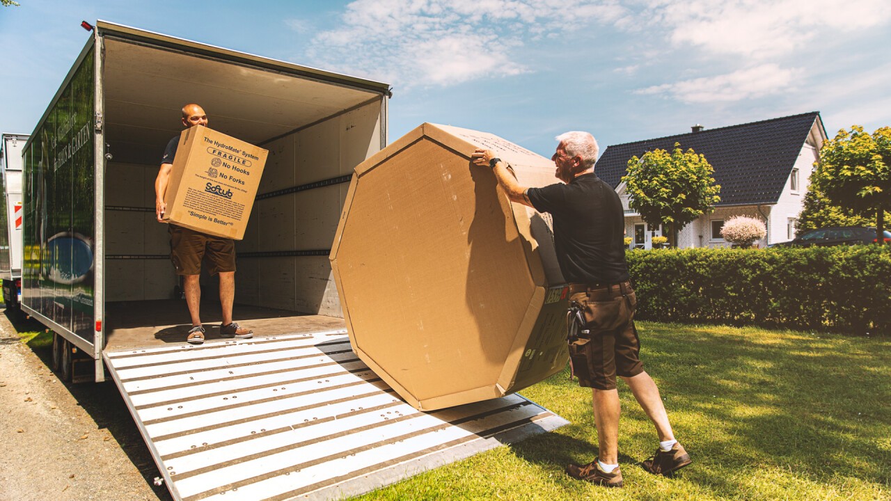 Direkt geliefert und aufgebaut