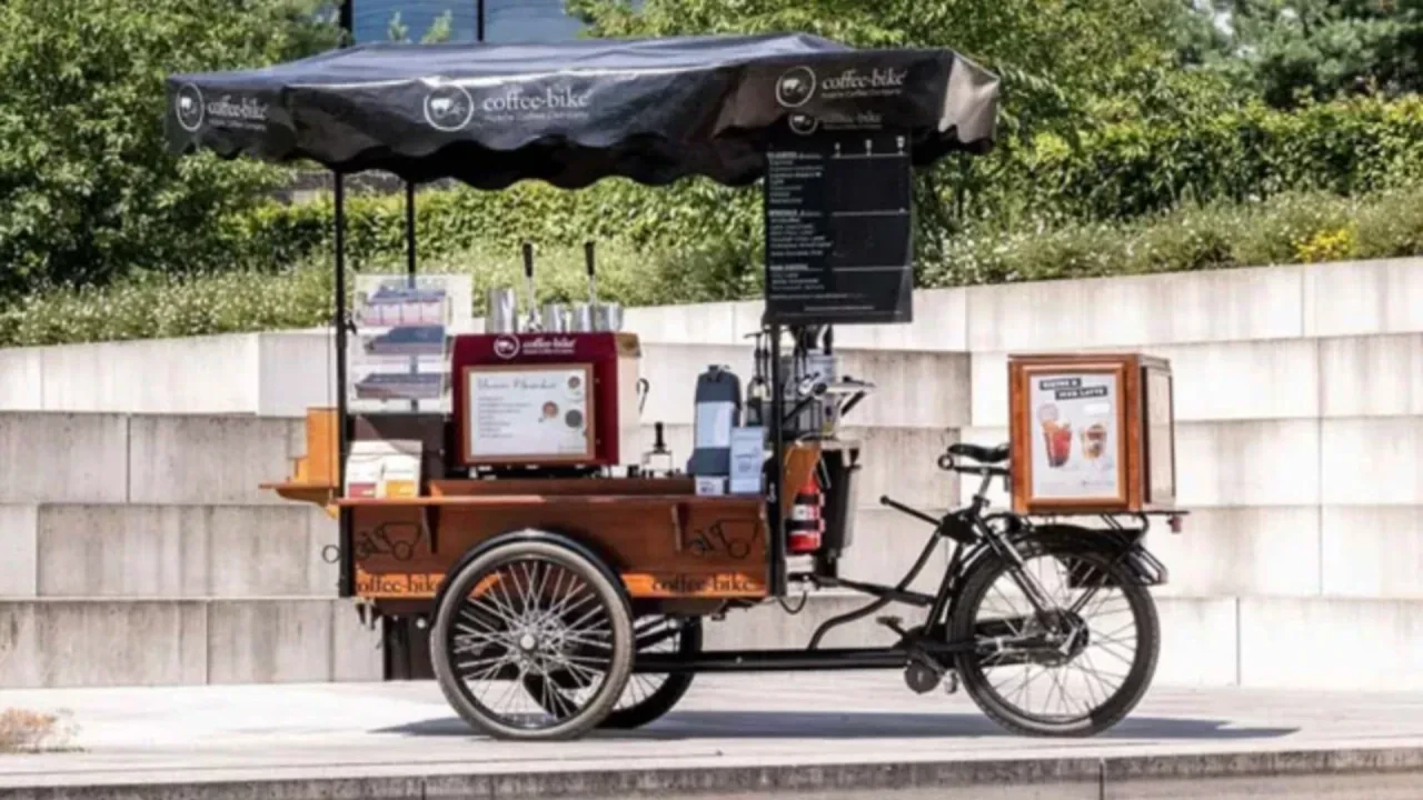 Die mobile Kaffeebar auf drei Rädern