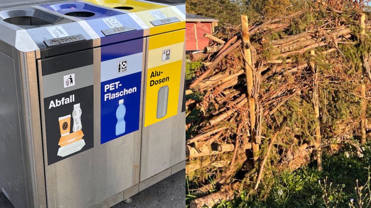 Die städtischen Elemente des Bellevues werden mit natürlichen Materialien nachgebaut und lassen wie hier in Form einer Totholzhecke neue Wunderwelten entstehen